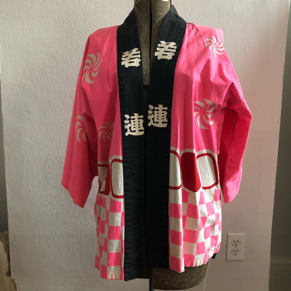 JAPANESE PINK AND RED KIMONO